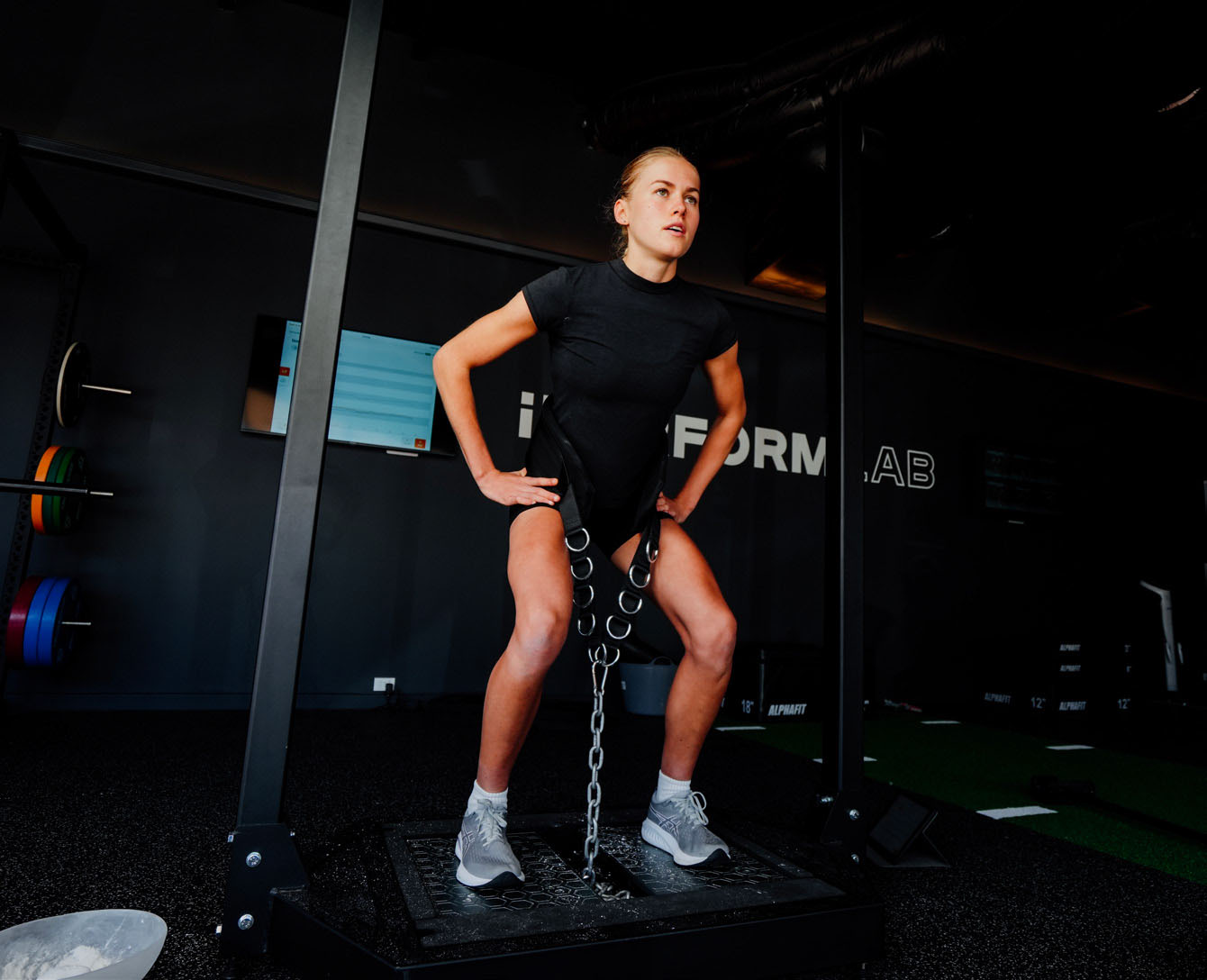 athlete taking performance testing