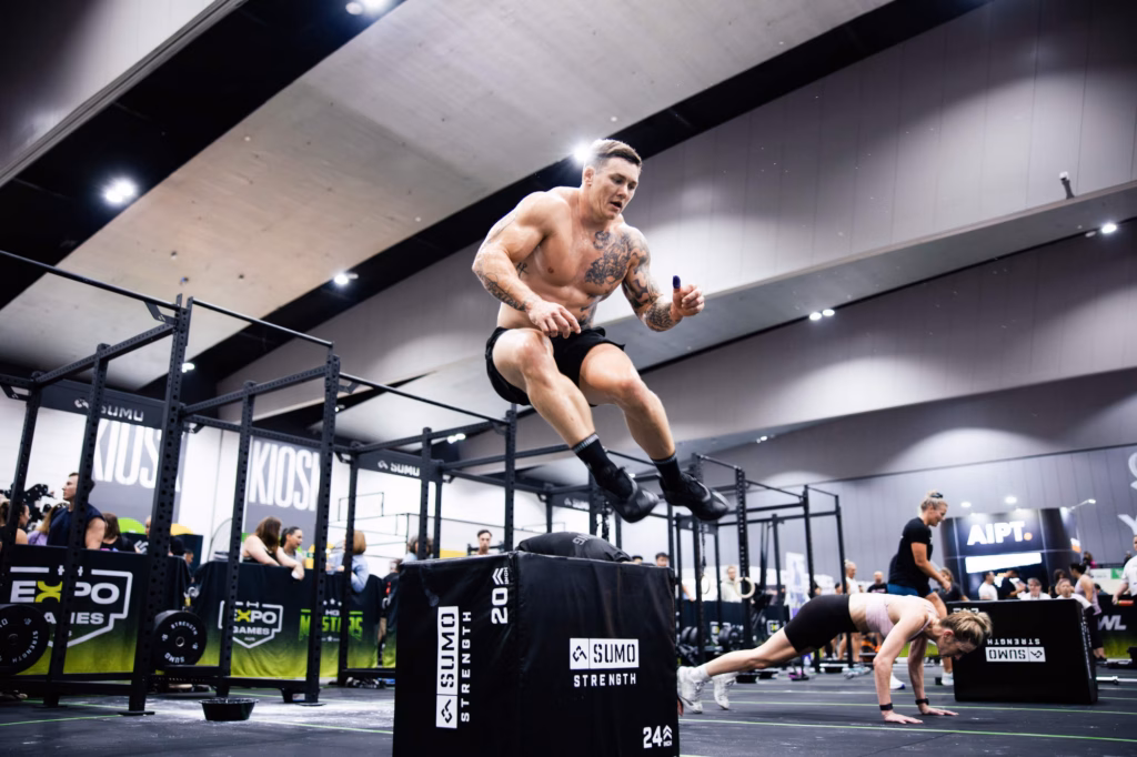 Box Jumper at fitness show