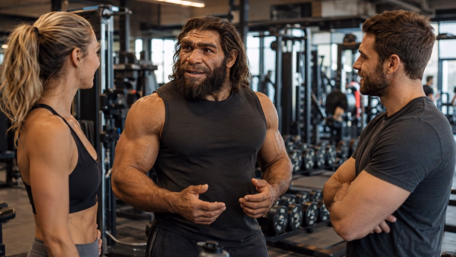 neanderthal at gym