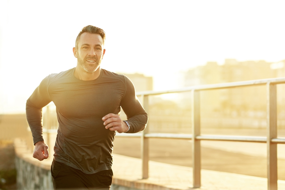 Man running outdoors