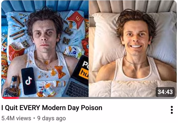 Will Tennyson in bed before and after