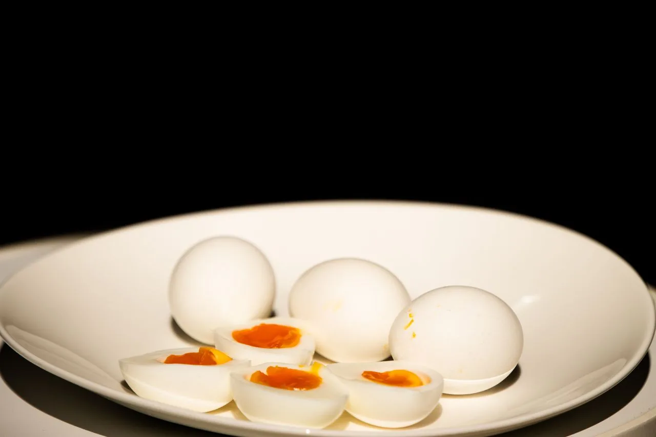 Boiled egg whites, a high-protein snack