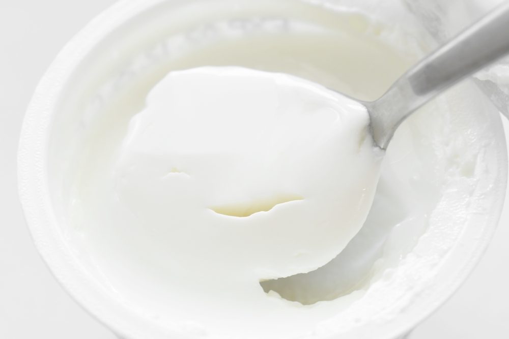Greek yoghurt in a bowl, a high-protein snack