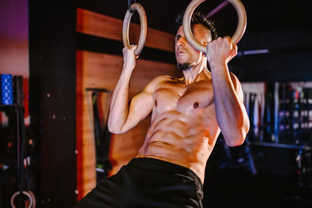 athlete on rings