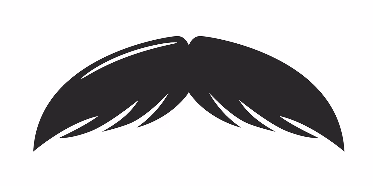 Illustration of a chevron moustache