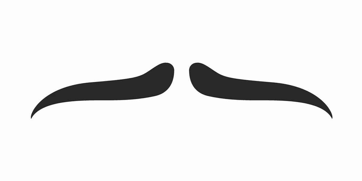 Illustration of a English moustache