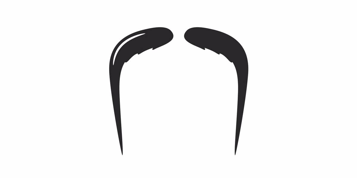 Illustration of a Fu Manchu moustache