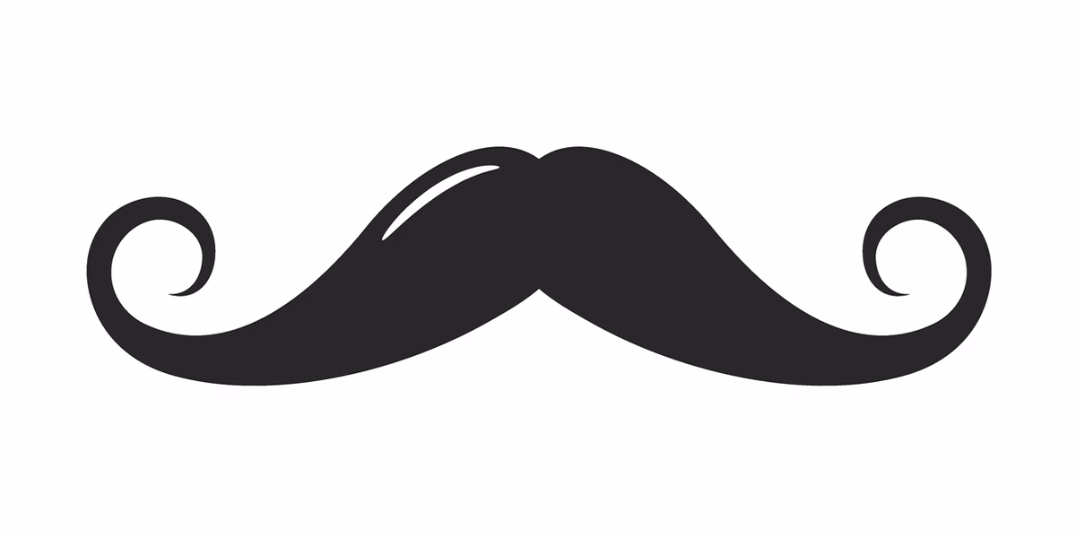 Illustration of a handlebar moustache