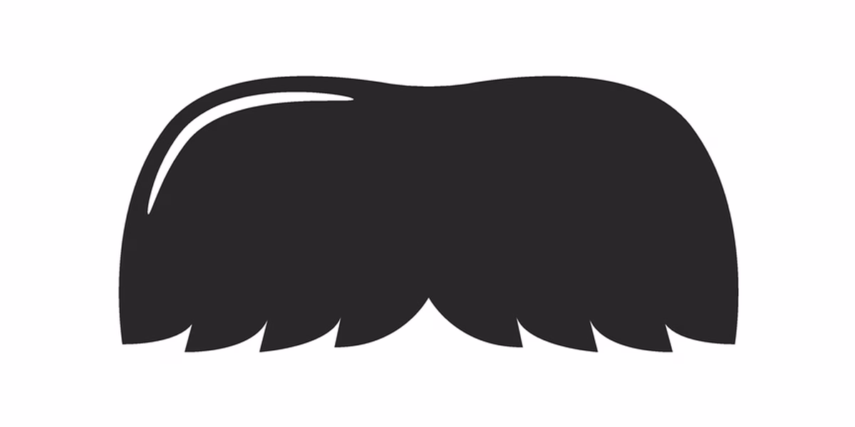 Illustration of a lampshade moustache