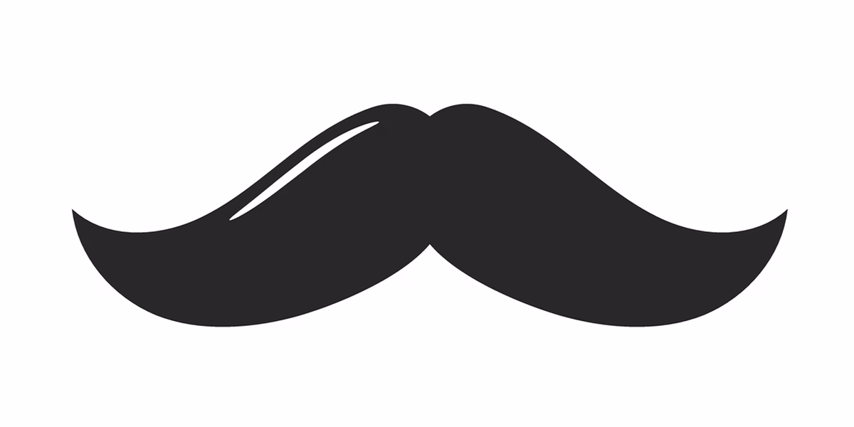 Illustration of a natural moustache